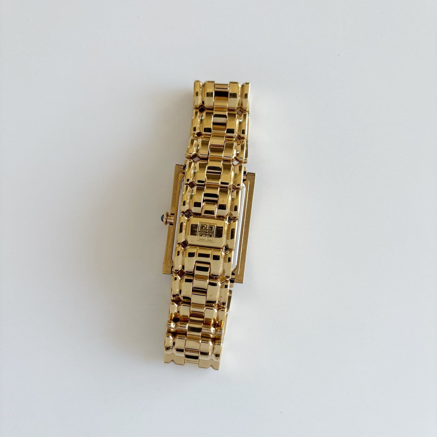 Givenchy 1990s Tank Gold Plated Watch (Large)