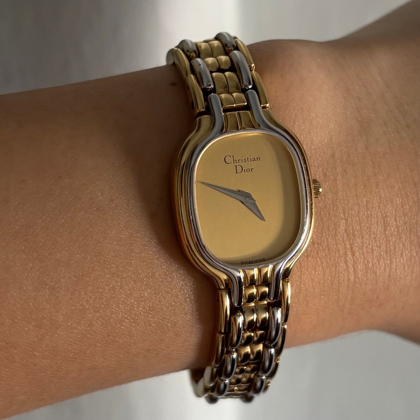 Dior 1990s Oval Two Tone Watch
