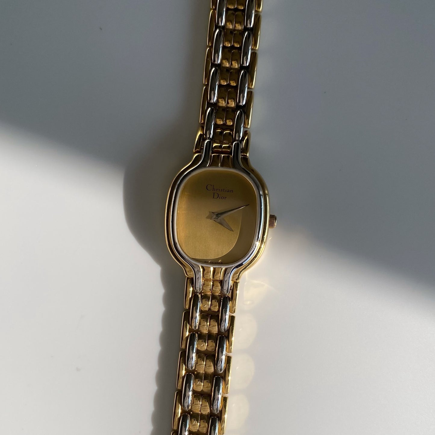 Dior 1990s Oval Two Tone Watch