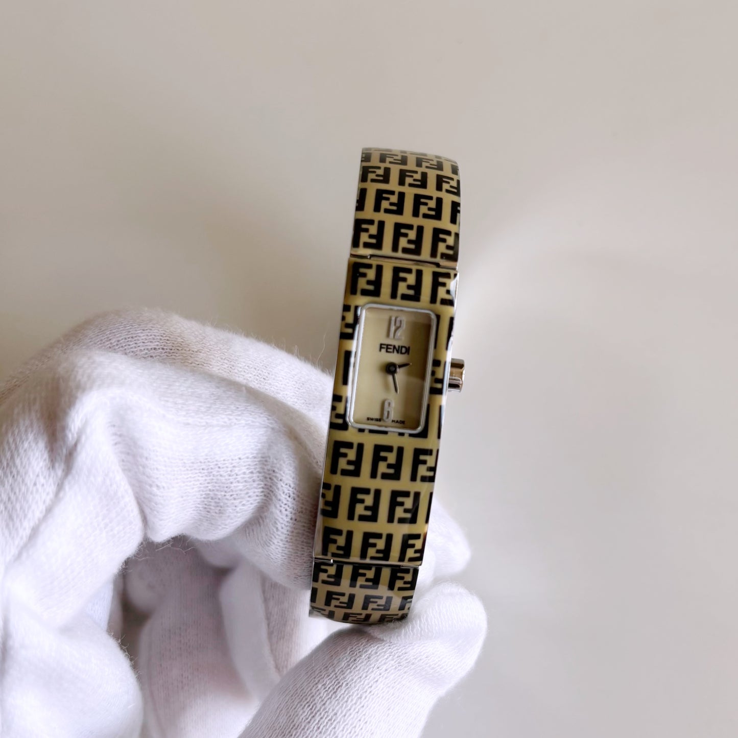 Fendi 1990s FF Logo Bangle Watch