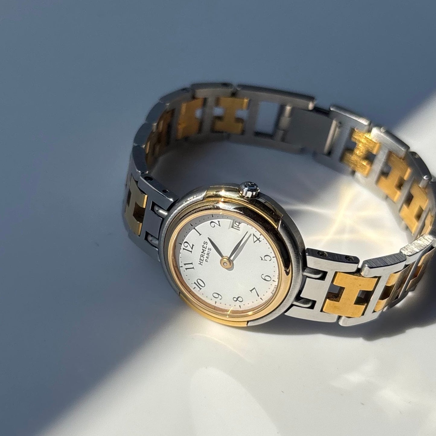 Hermes 1990s Windsor Two Tone Watch