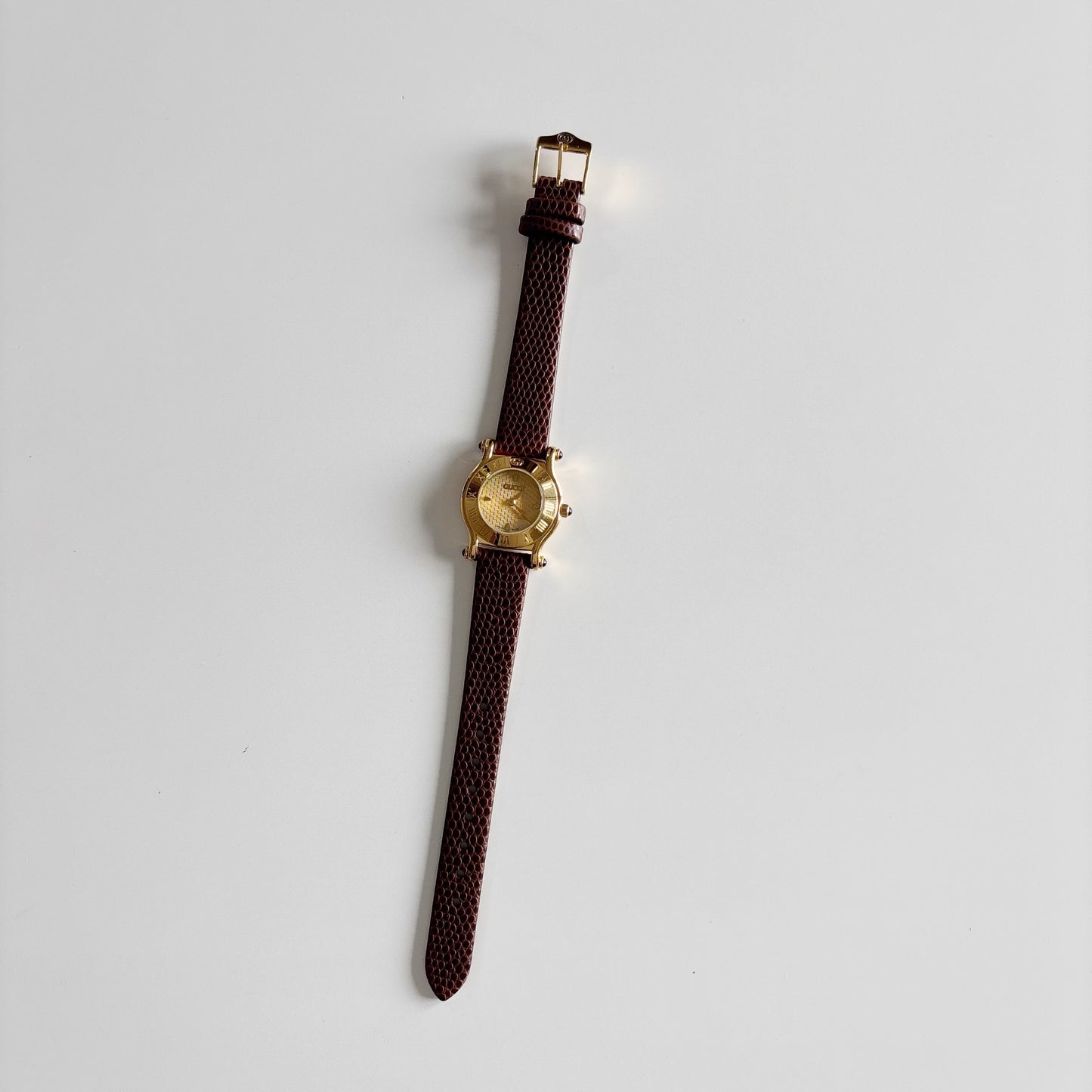 Gucci 1990s Gold Dial Gold Plated Watch