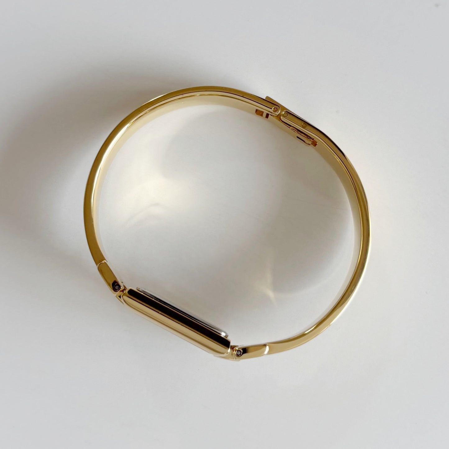 Givenchy 1990s Black Dial Gold Plated Bangle Watch