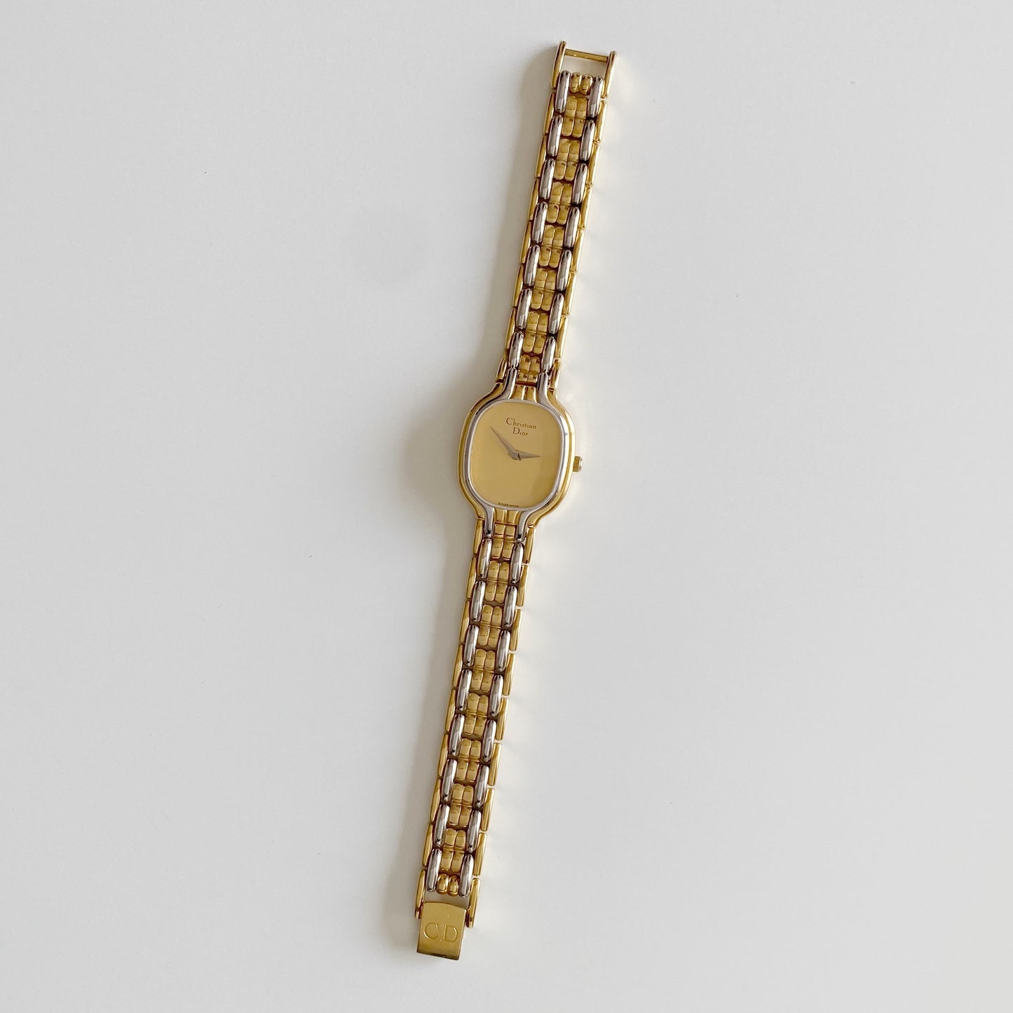 Dior 1990s Oval Two Tone Watch