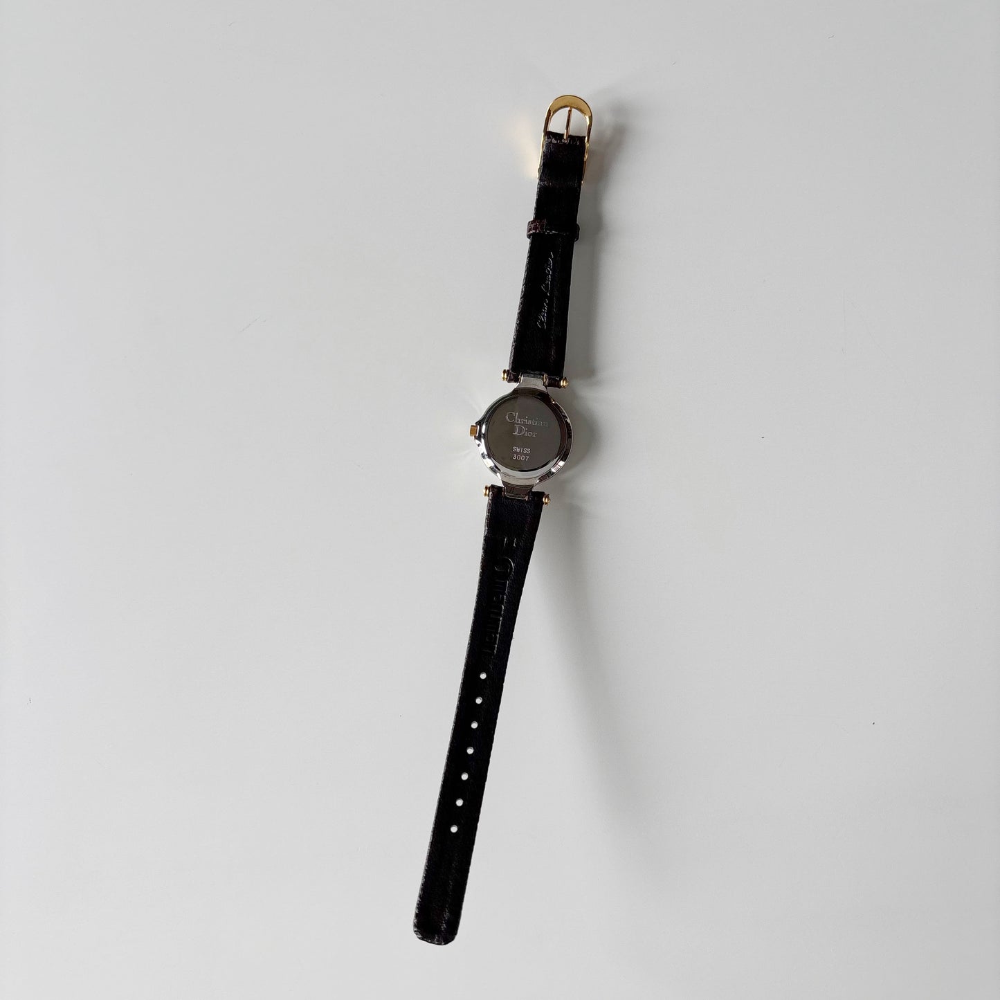 Dior 1990s Round Dial Two Tone Watch