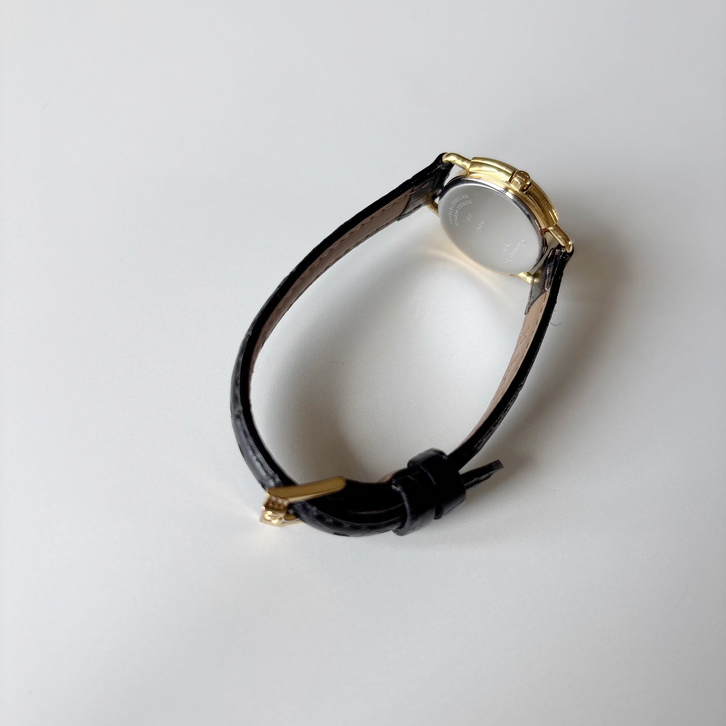 Dior 1990s Seashell Round Dial Gold Plated Watch