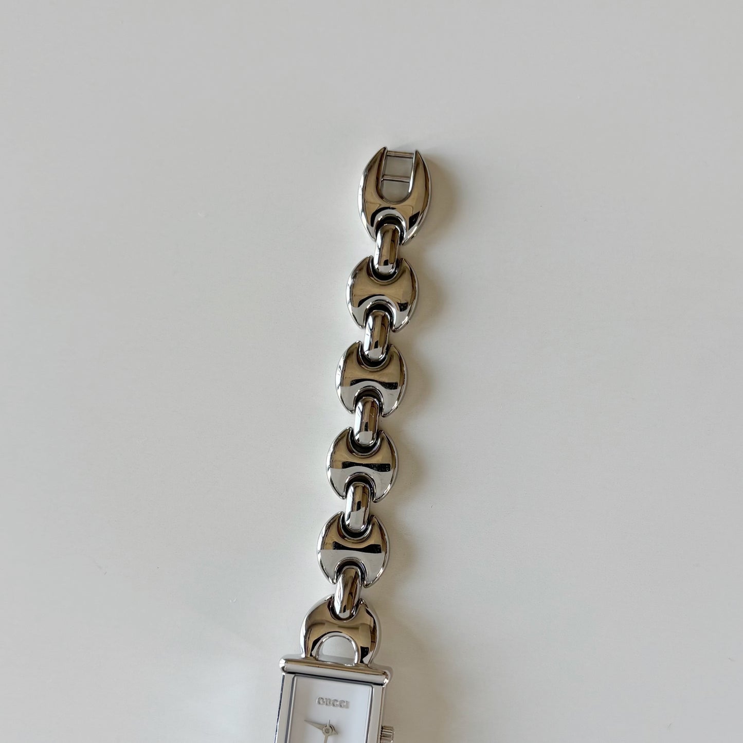 Gucci 1990s Interchangeable Strap Silver Watch with 3 straps, case