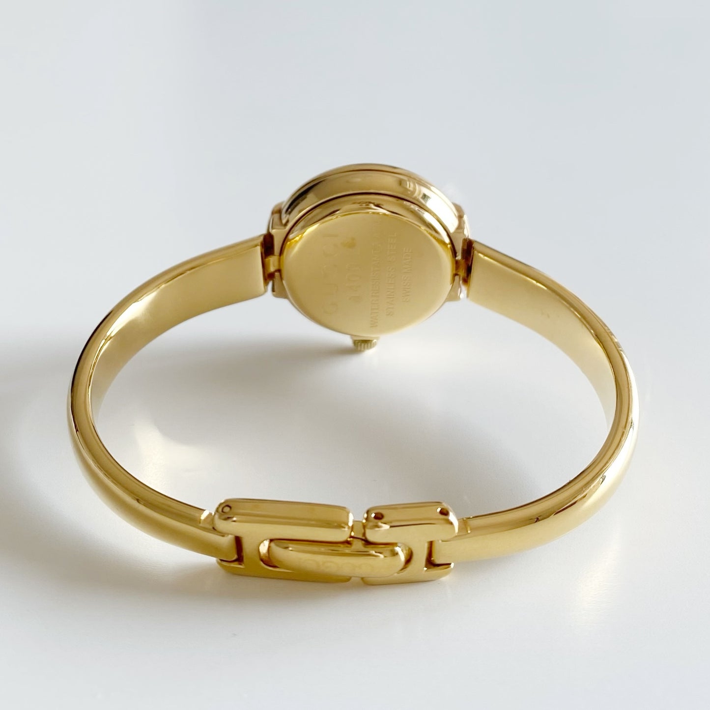 Gucci 1990s Gold Plated Bangle Watch