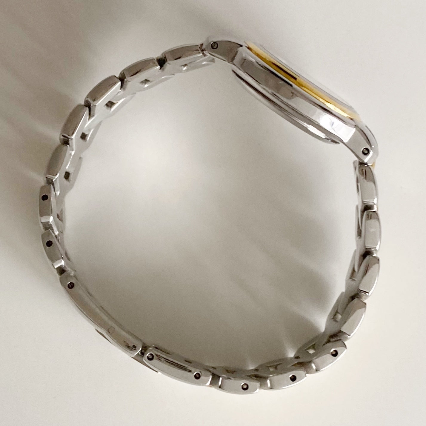 Fendi 1990s Date Round Dial Two Tone Watch