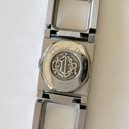 Dior Early 2000s Square Stainless Steel Watch