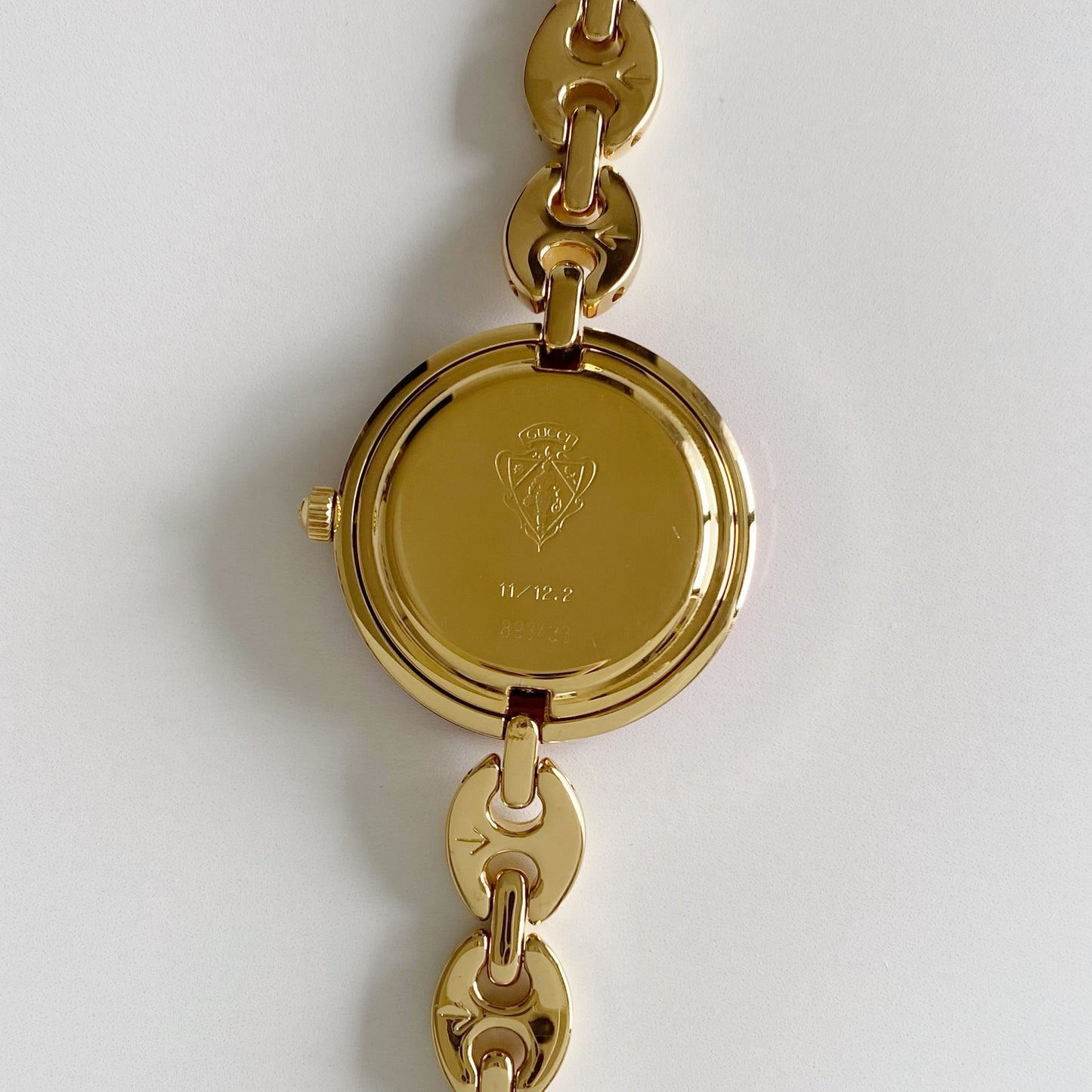 Gucci 1990s Interchangeable Bezel Gold Plated Watch with 6 bezels, case (166mm)