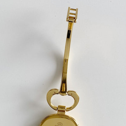 Gucci 1990s Seashell Dial Gold Plated Bangle Watch