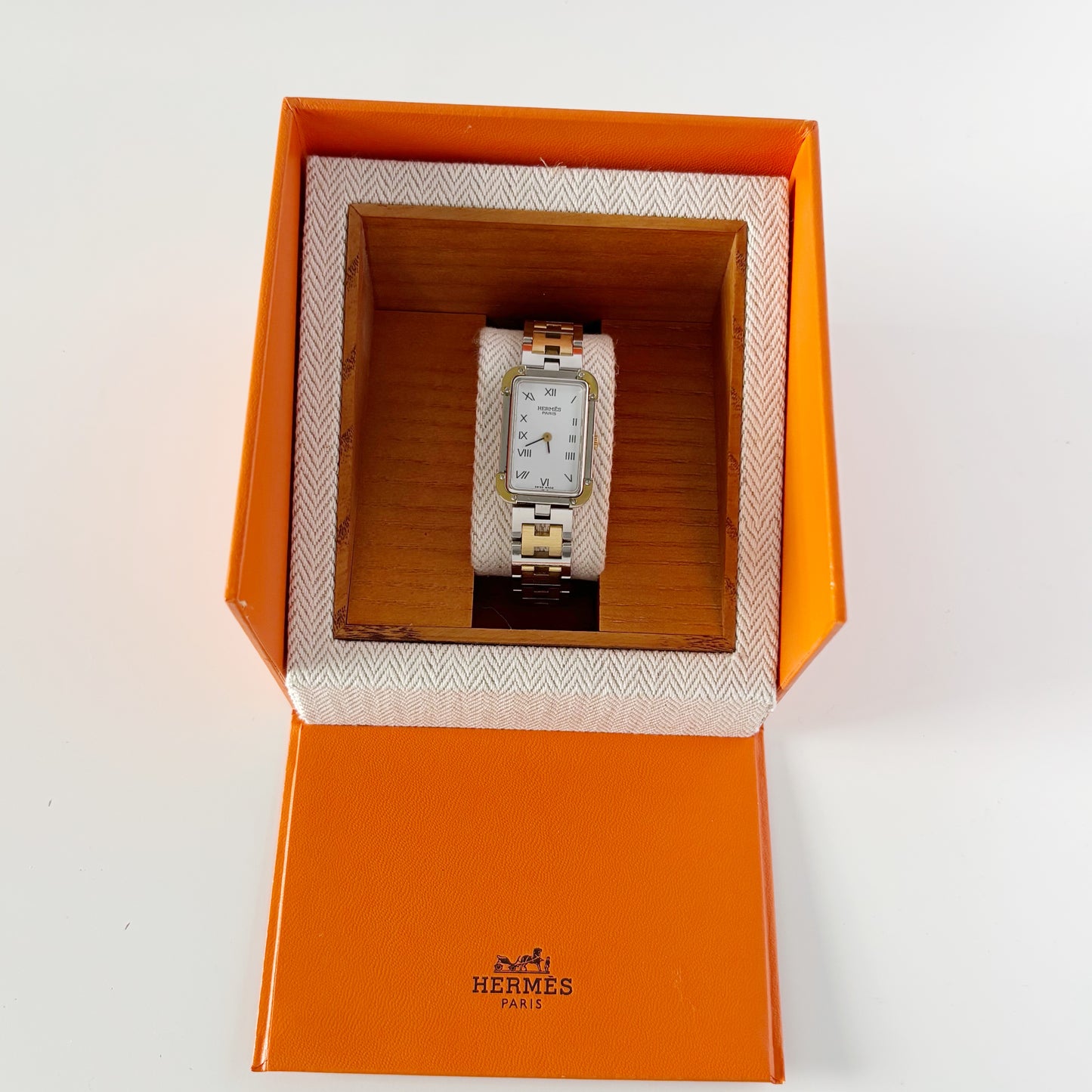 Hermes 1990s Croisier Two Tone Watch