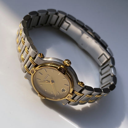 Gucci 1990s Date Two Tone Watch