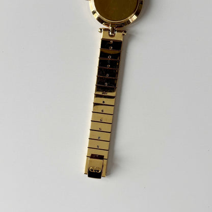 Dior 1990s Round Dial Gold Plated Watch