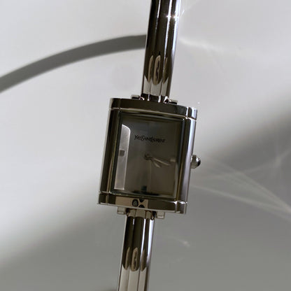 Yves Saint Laurent 1990s  Silver Bangle Watch