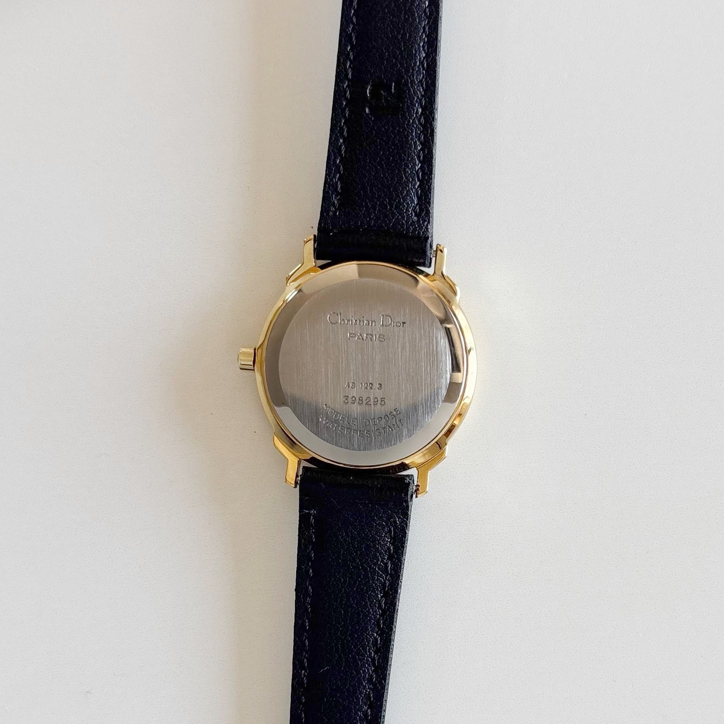 Dior 1990s Round Dial Date Gold Plated Watch