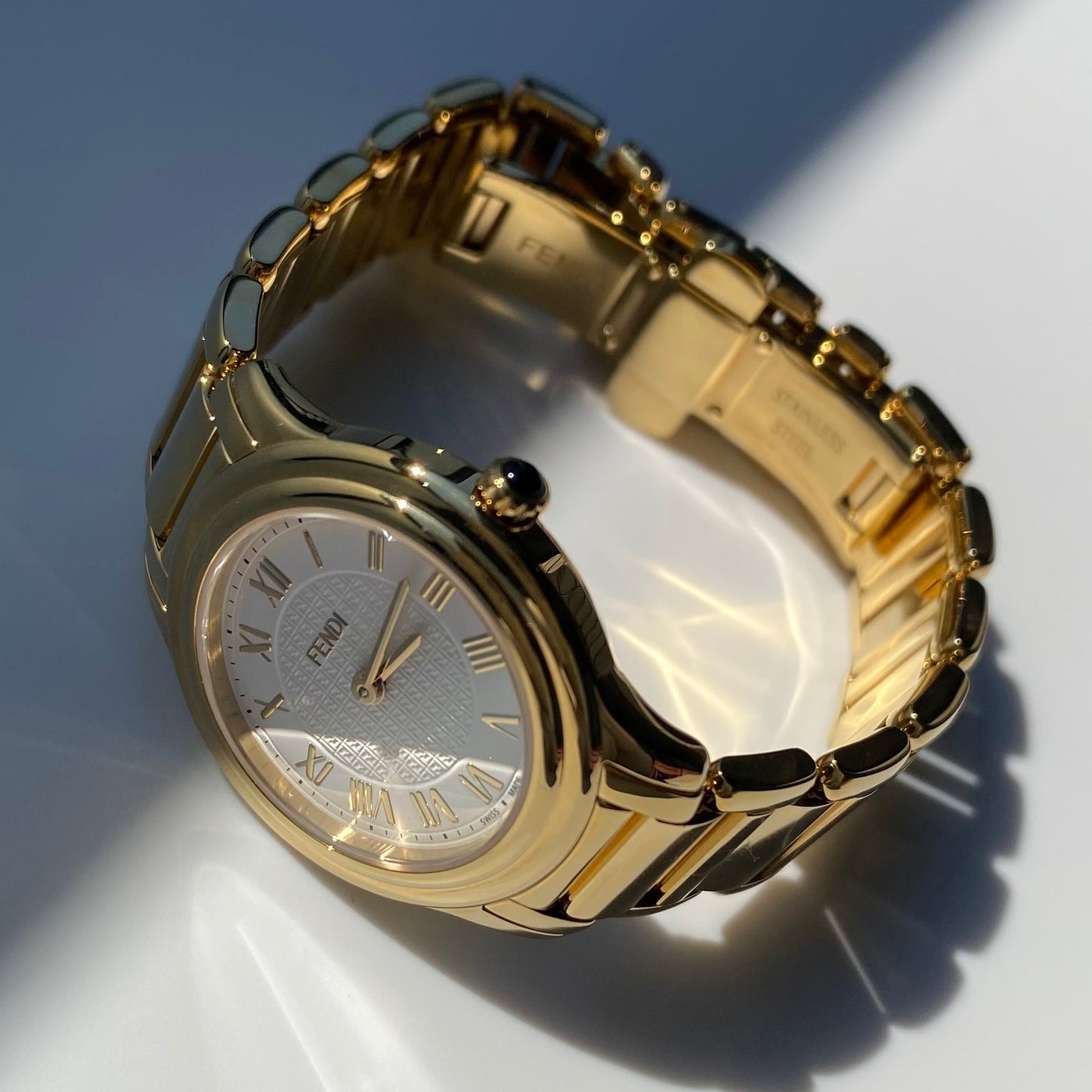 Fendi 1990s Gold Plated Watch