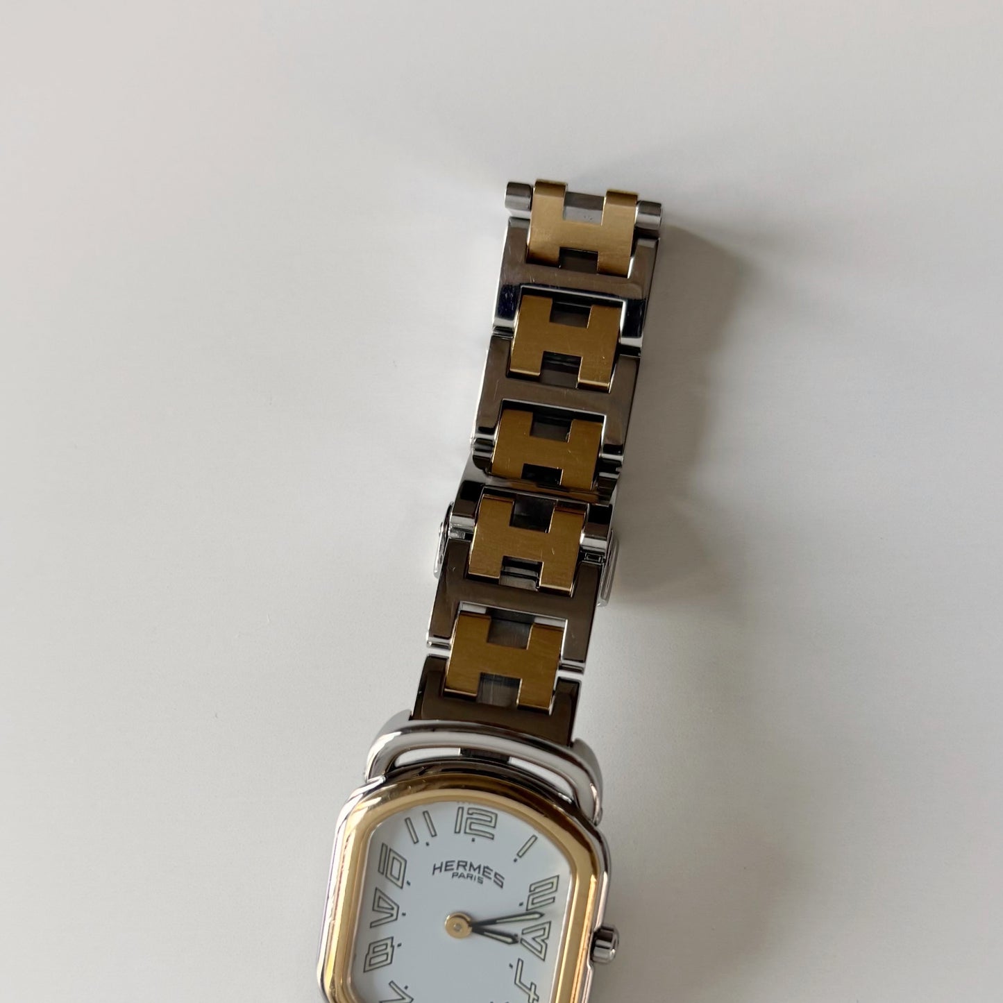 Hermes 1990s Rallye Two Tone Gold Plated Watch