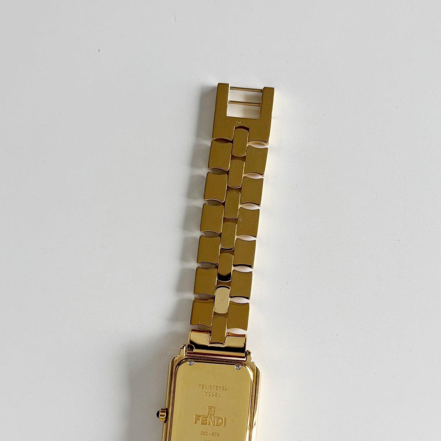 Fendi 1990s Tank Gold Plated Watch (Large)