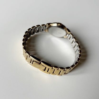 Yves Saint Laurent 1990s Round Dial Gold Plated Watch