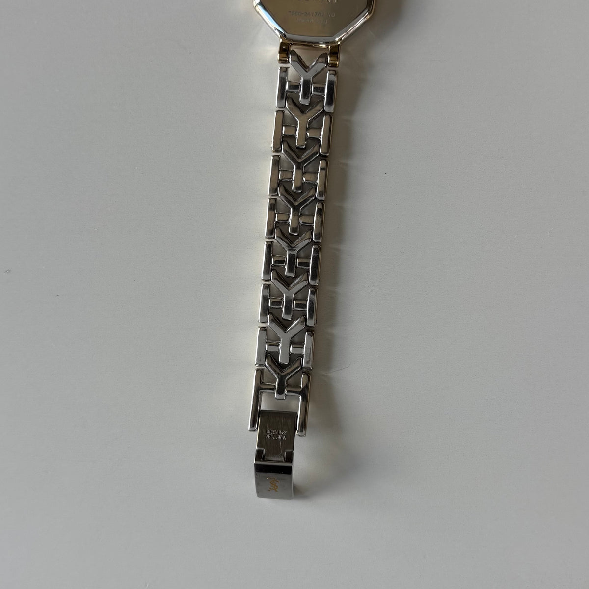 Yves Saint Laurent 1990s Octagon Dial Two-Tone Gold-Plated Watch