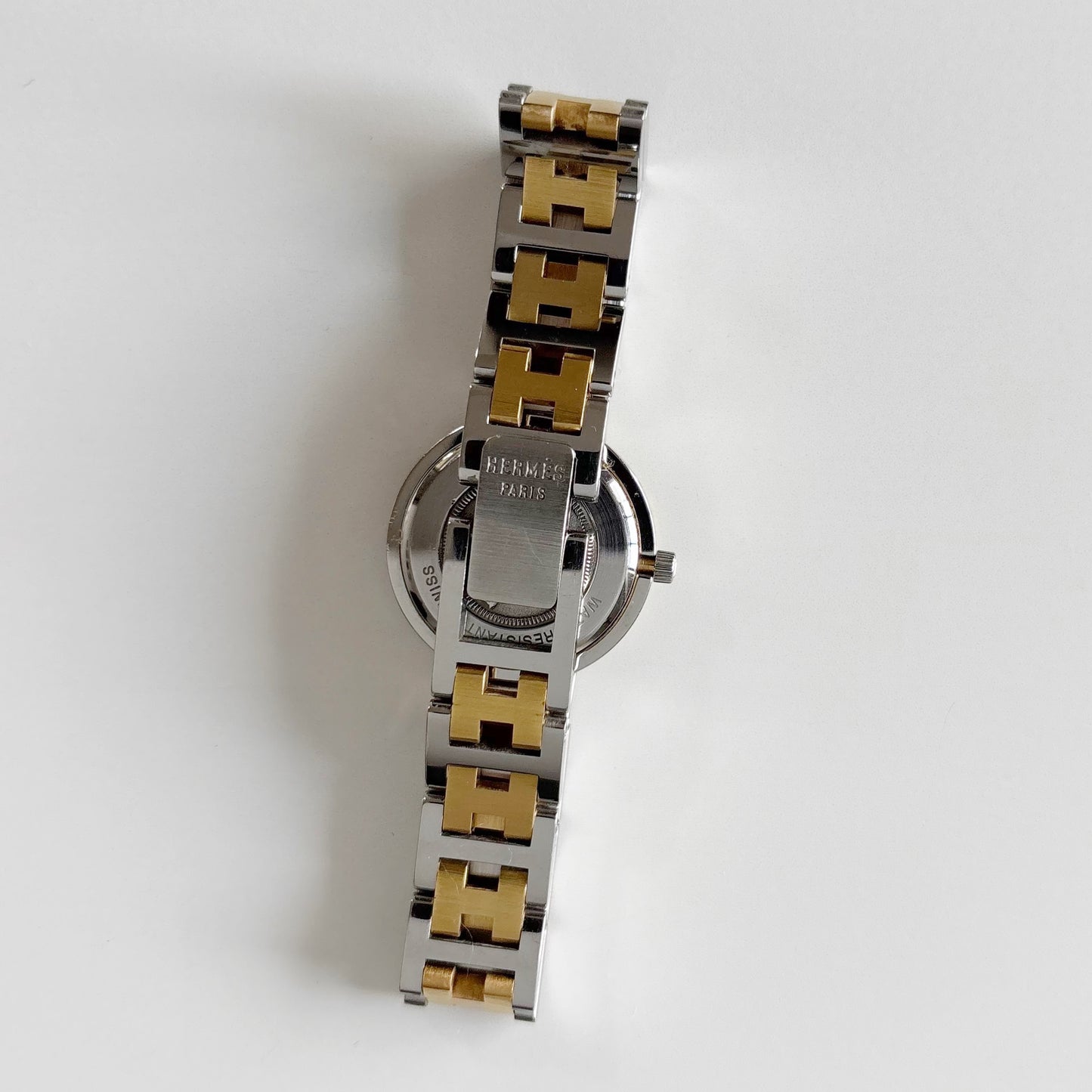 Hermes 1990s Clipper Date Two Tone Watch