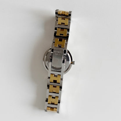 Hermes 1990s Clipper Date Two Tone Watch