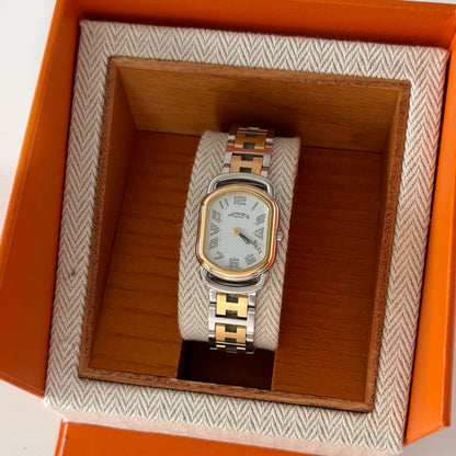 Hermes 1990s Rallye Two Tone Watch
