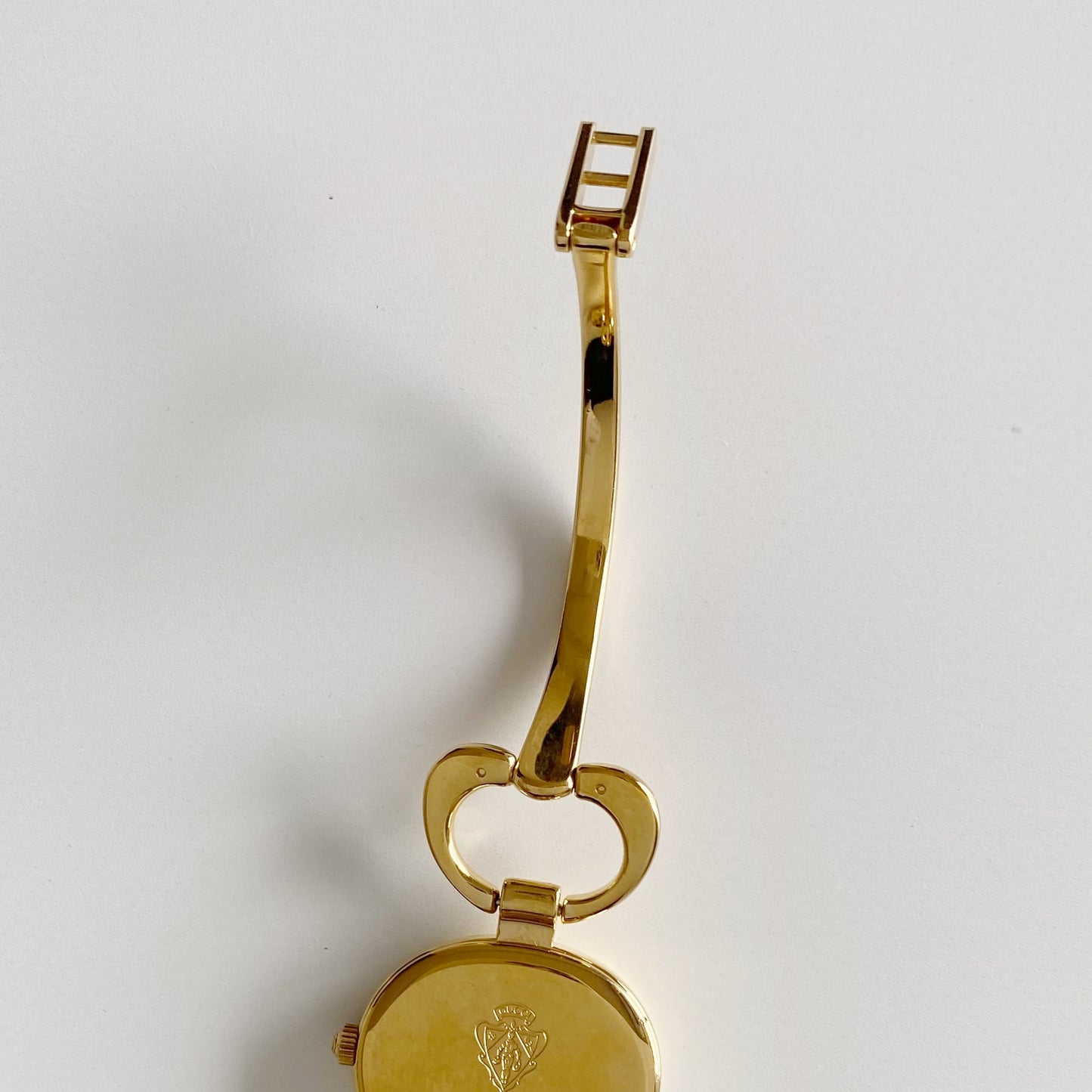 Gucci 1990s Gold Dial Gold Plated Bangle Watch