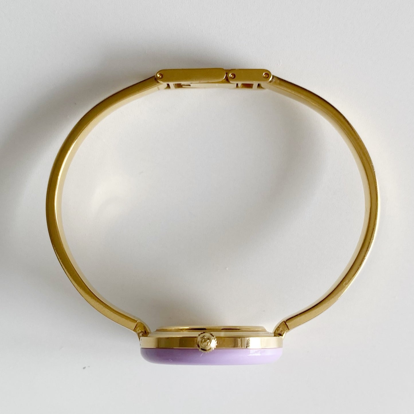 Gucci 1990s Interchangeable Bezel Gold Plated Bangle Watch with 12 bezels, case