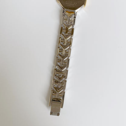 Yves Saint Laurent 1990s Octagon Two Tone Watch
