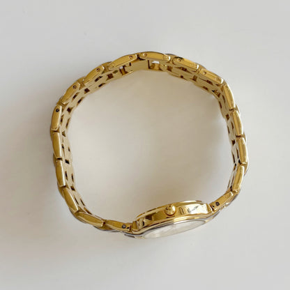 Dior 1990s Round Dial Two Tone Watch