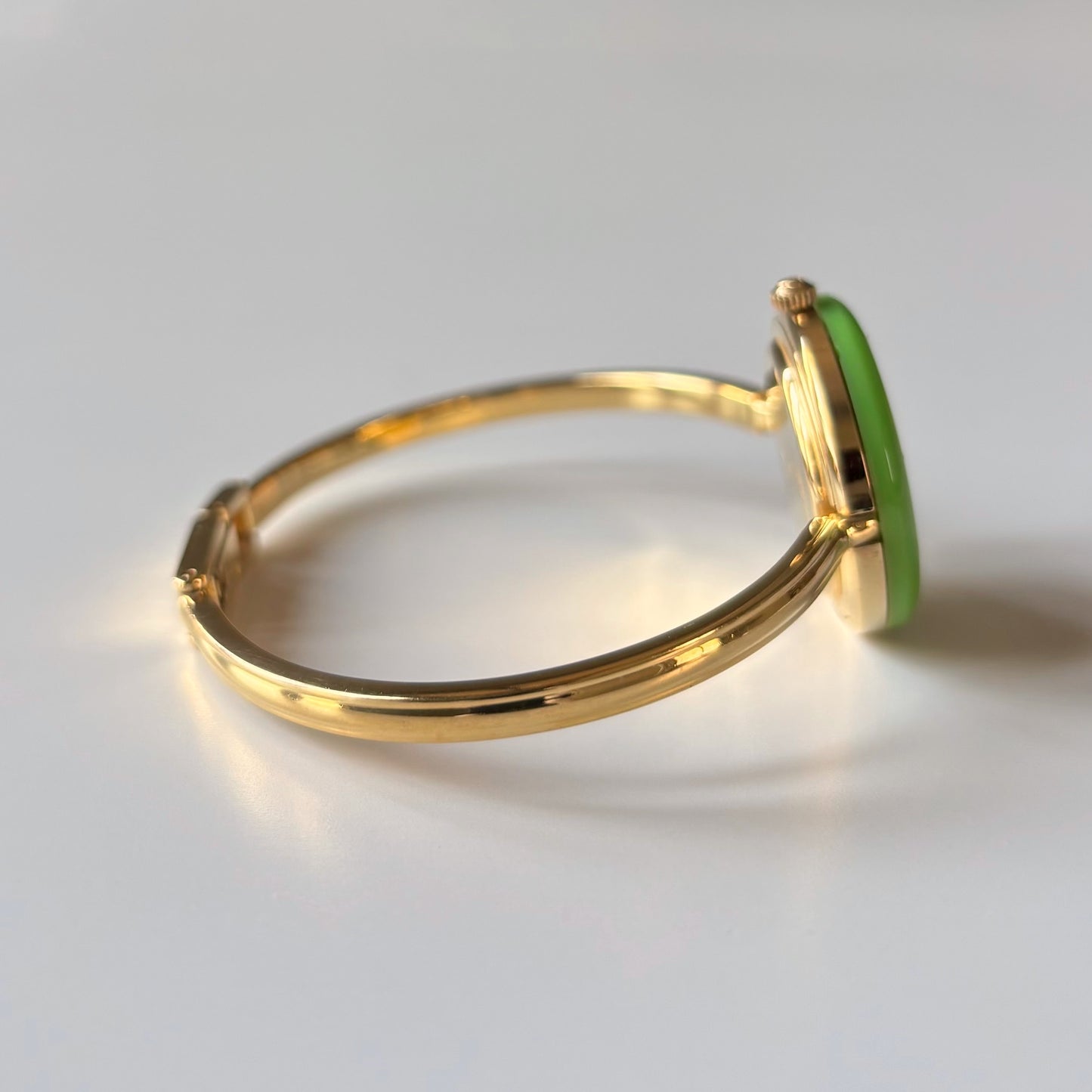 Gucci 1990s Interchangeable Bezel Gold Plated Bangle Watch with 12 bezels, case