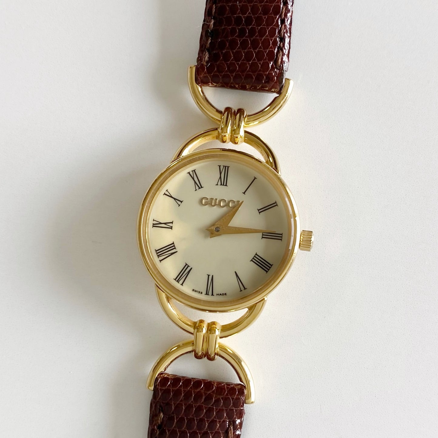 Gucci 1990s Gold Plated Horsebit Watch