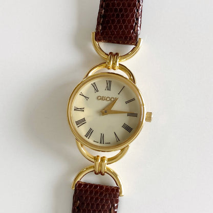 Gucci 1990s Gold Plated Horsebit Watch