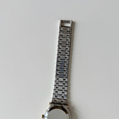 Gucci 1990s Date Round Dial Two Tone Watch