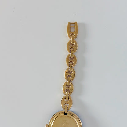 Gucci 1990s Interchangeable Bezel Gold Plated Watch with 6 bezels, case (167mm)