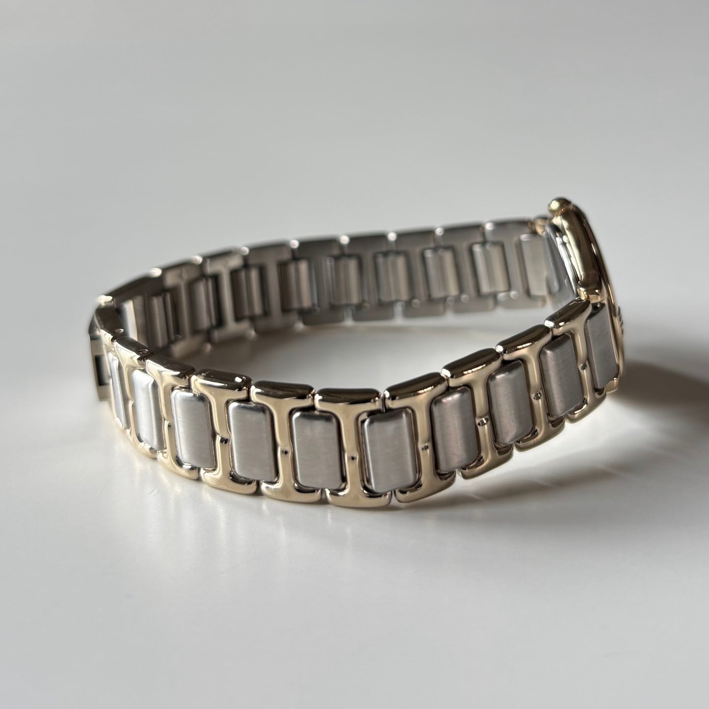 Yves Saint Laurent 1990s Round Dial Two Tone Watch