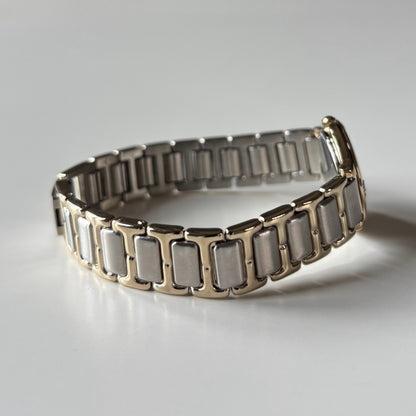 Yves Saint Laurent 1990s Round Dial Two Tone Watch