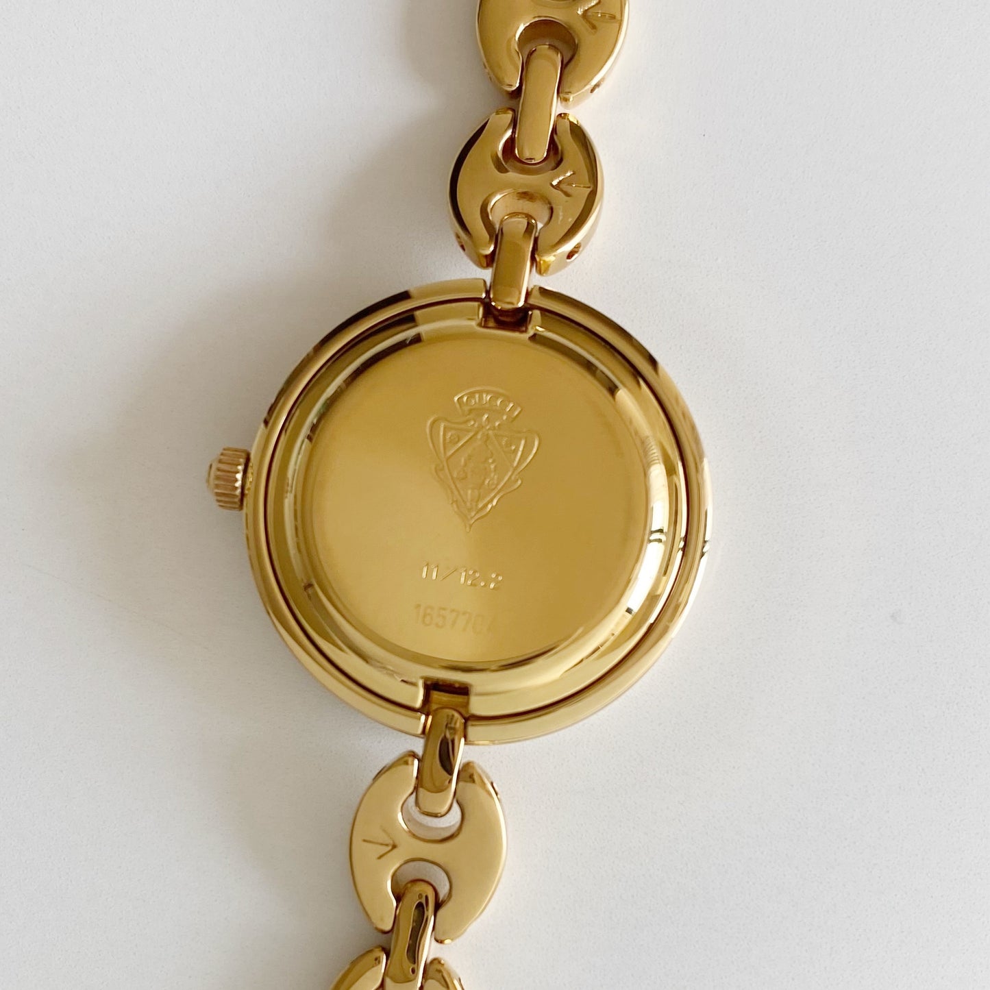 Gucci 1990s Interchangeable Bezel Gold Plated Watch with 6 bezels, case (167mm)