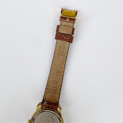 Gucci 1990s Gold Dial Round Watch