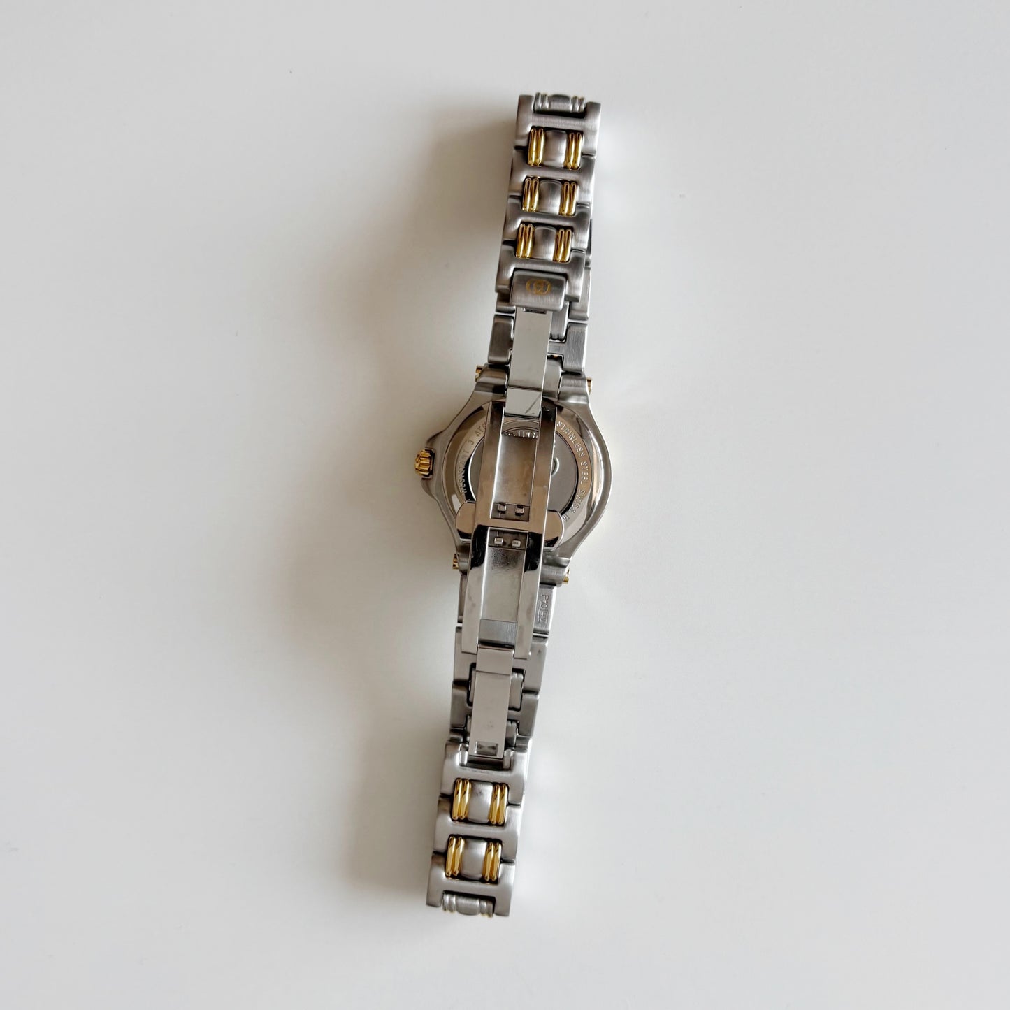 Gucci 1990s Date Gold Plated Two Tone Watch