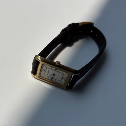 Yves Saint Laurent 1990s Tank Gold Plated Watch