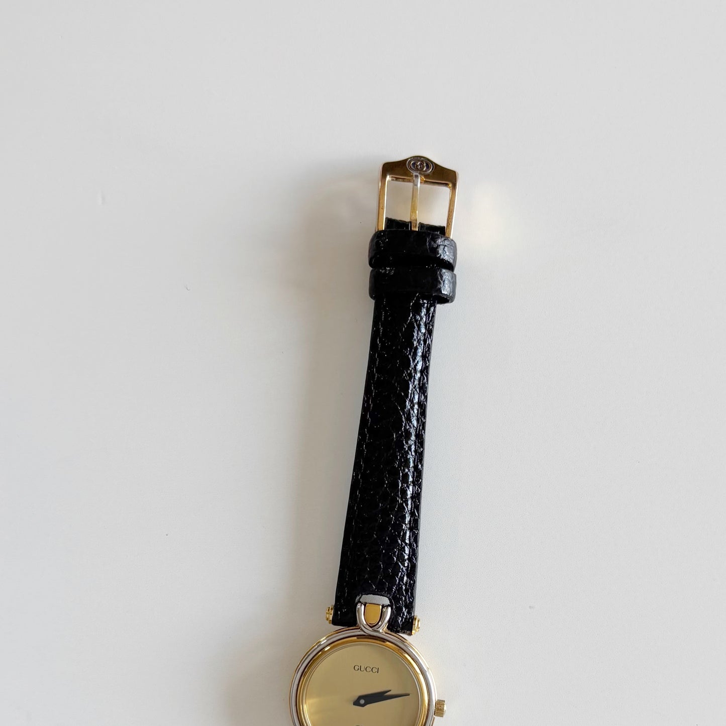 Gucci 1990s Round Dial Two Tone Watch