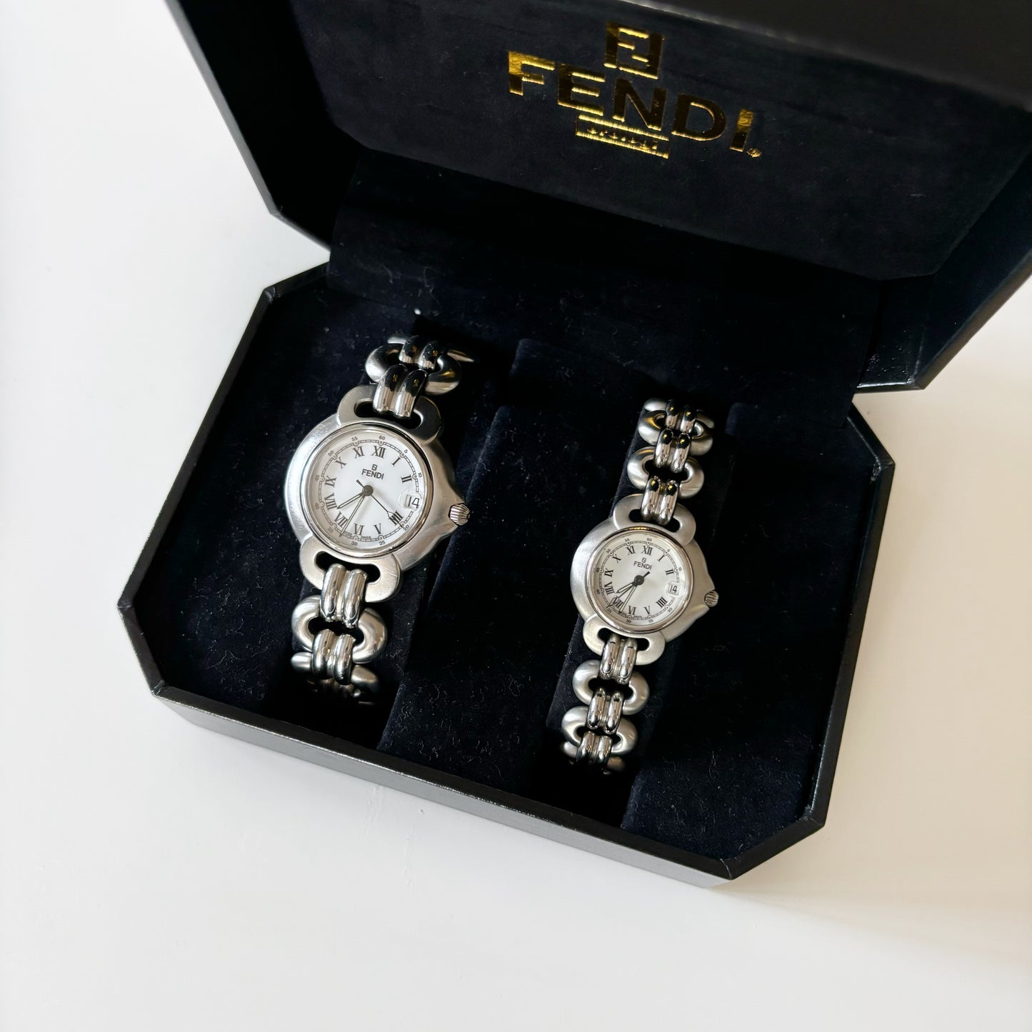 Fendi Early 2000s Round Pair Watches