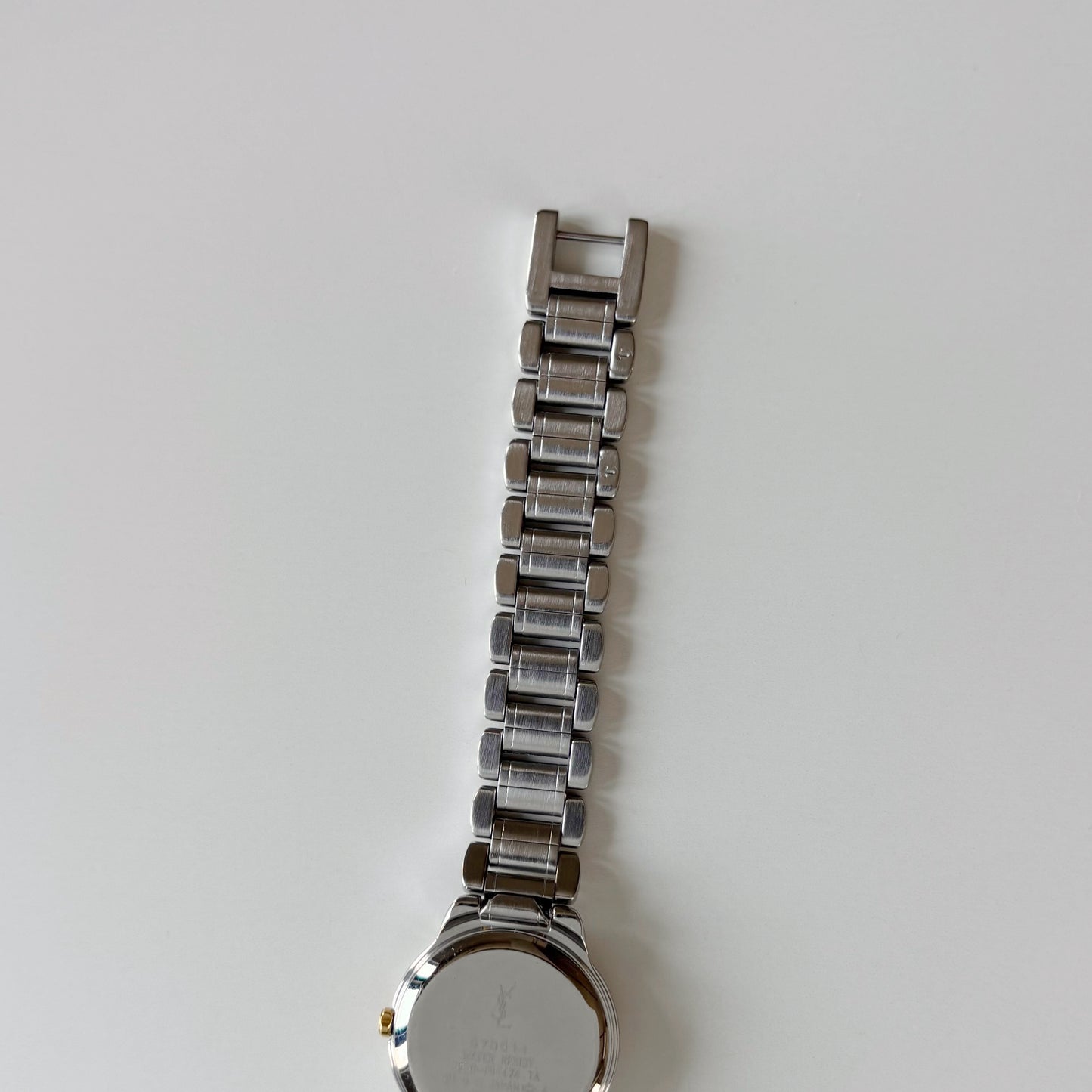Yves Saint Laurent 1990s Round Dial Two Tone Watch