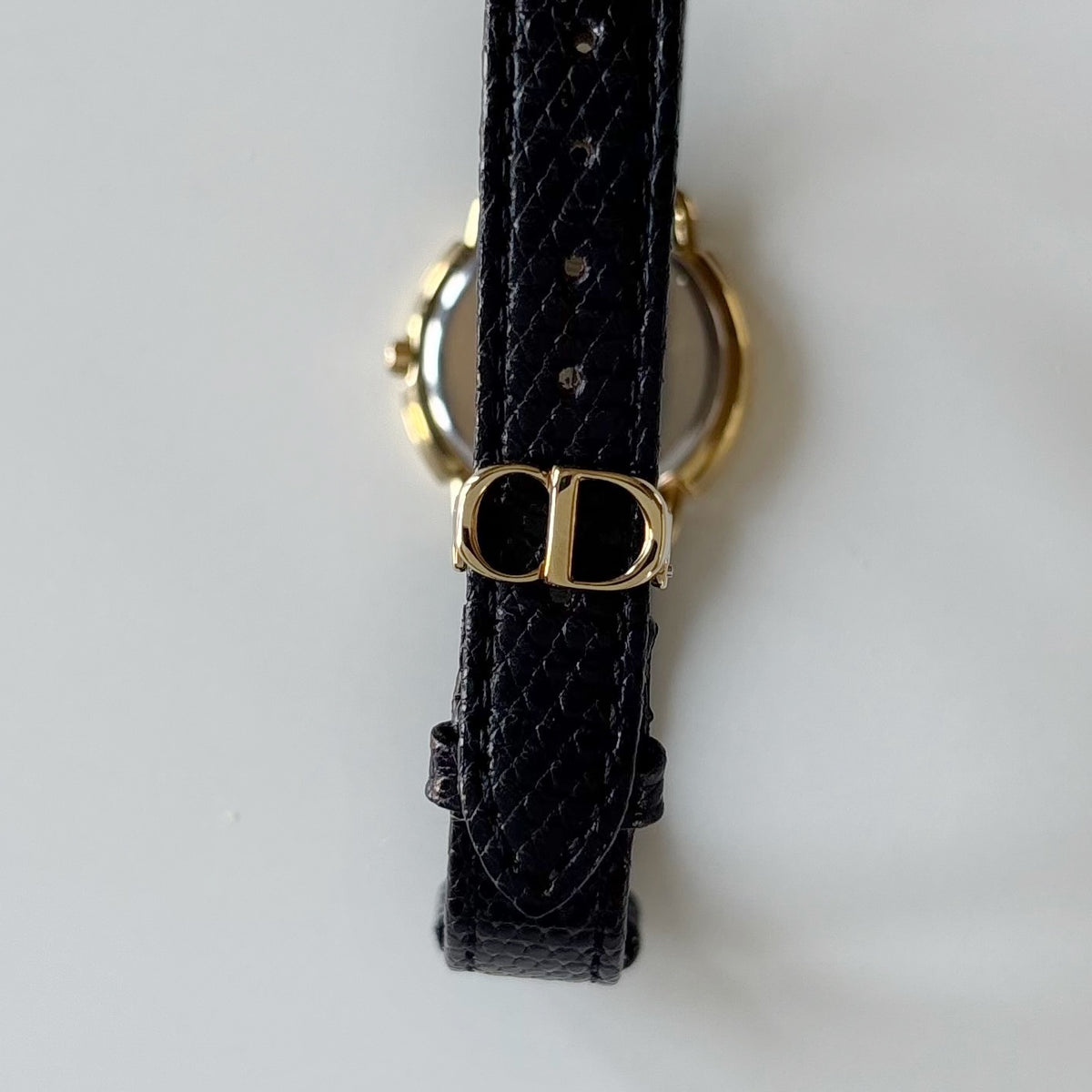 Dior 1990s Seashell Round Dial Gold Plated Watch
