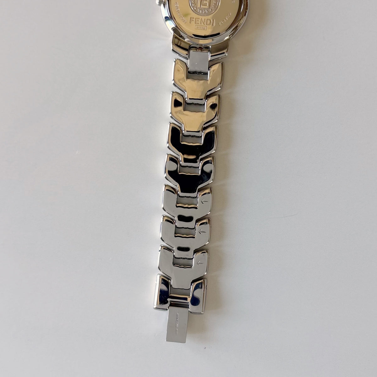 Fendi 1990s Date Round Dial Two Tone Watch