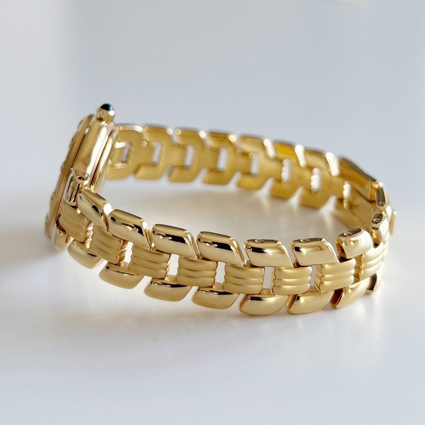 Fendi 1990s Round Dial Date Gold Plated Watch